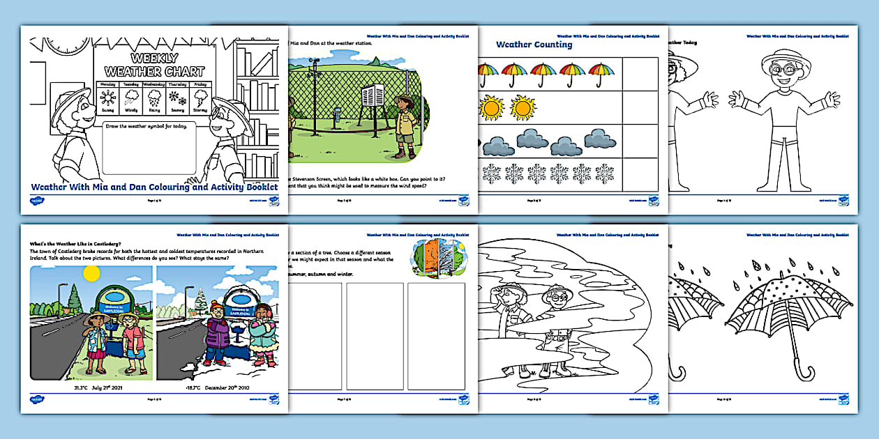 Weather With Mia and Dan Colouring and Activity Booklet