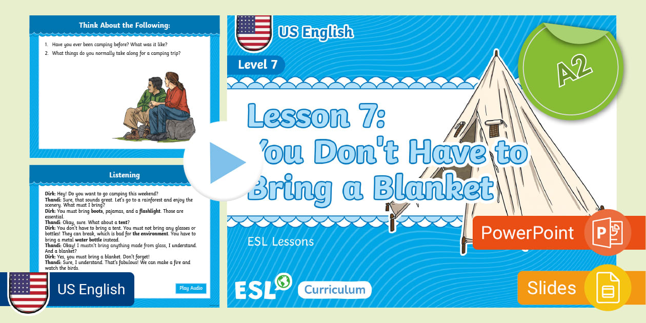 ESL Curriculum (US-English Version) Level 7, Lesson 7