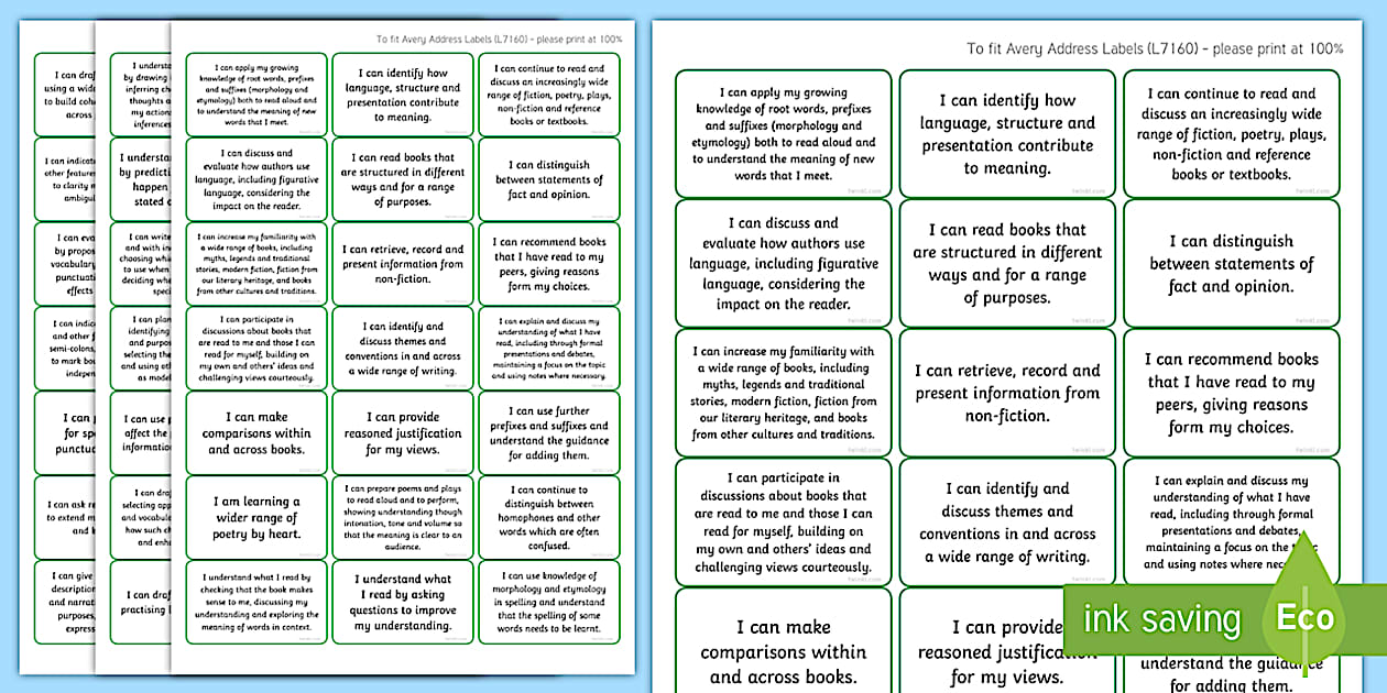 2014 National Curriculum UKS2 Year 5 and 6 English Assessment Target ...