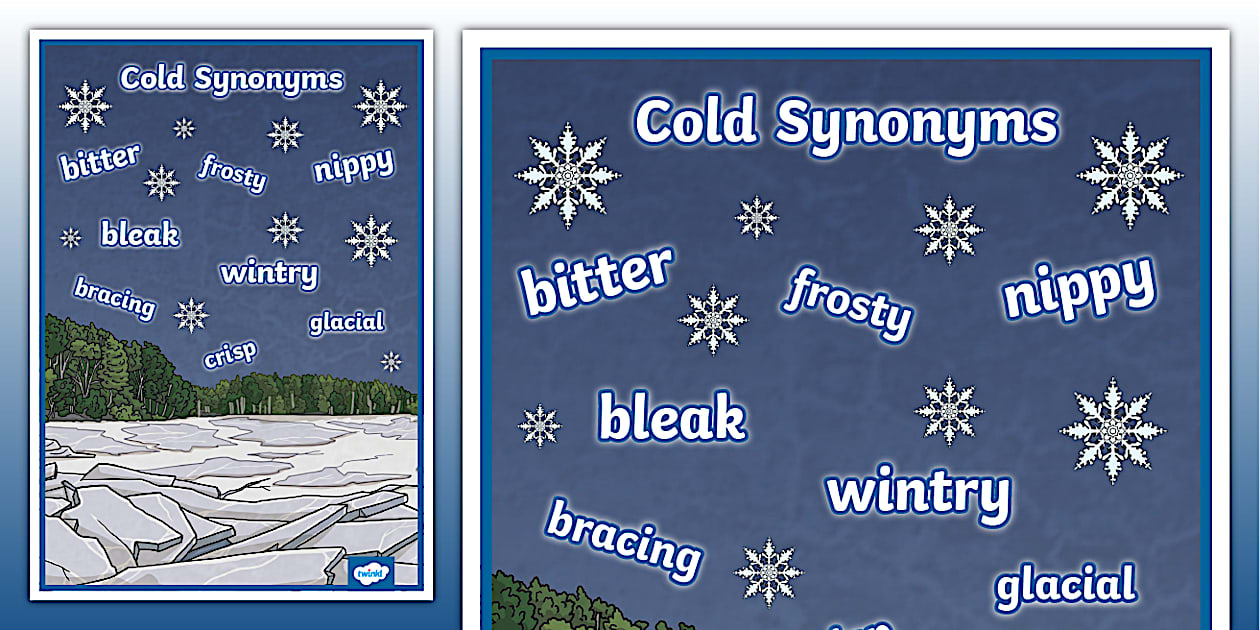 Better Words for Cold Word Mat (teacher made) Twinkl