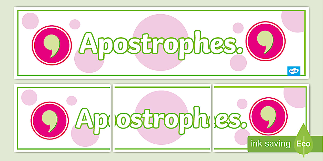 Apostrophe Display Banner