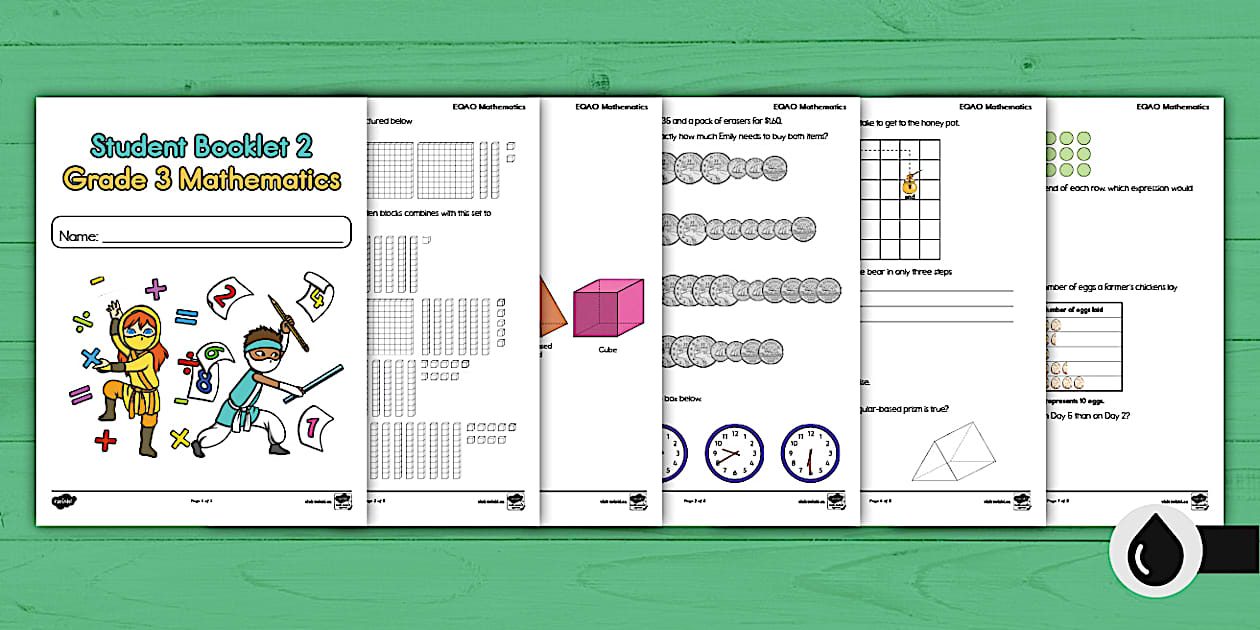EQAO Grade 3 Mathematics Prep Booklet 2 (teacher made) image.