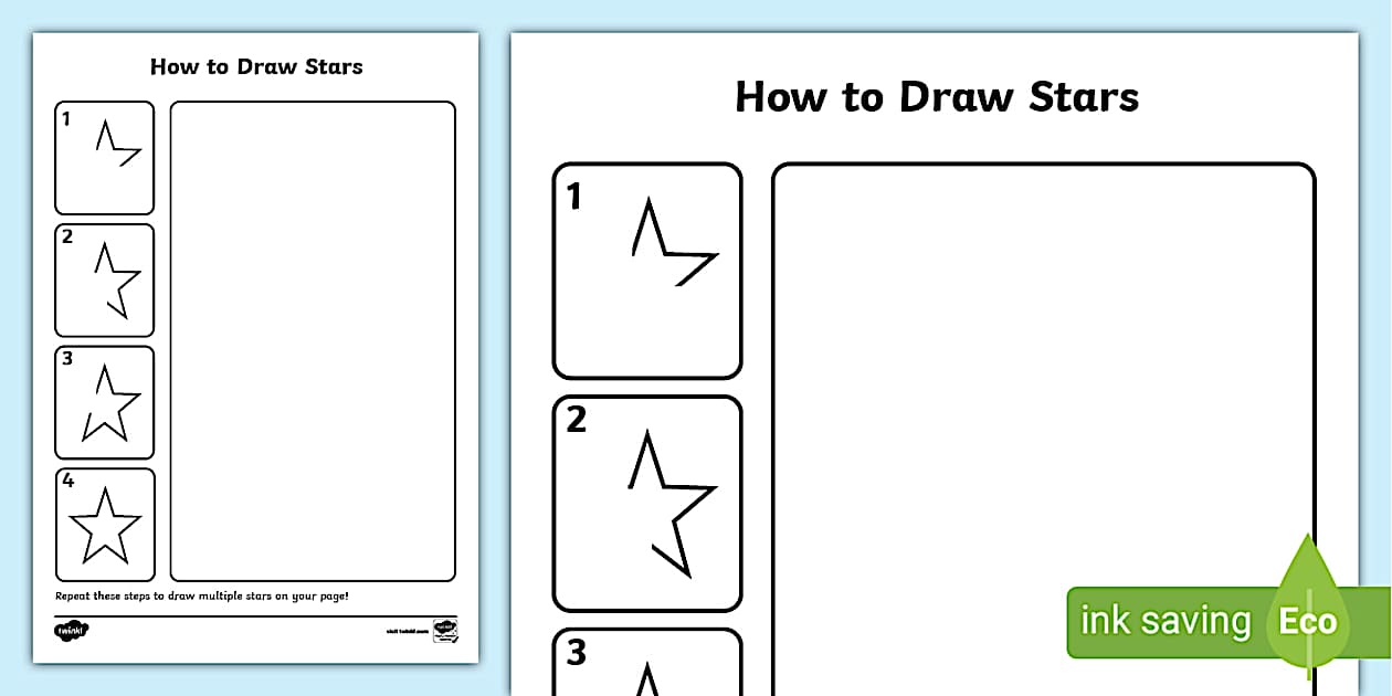 How to Draw a Star (teacher made) - Twinkl