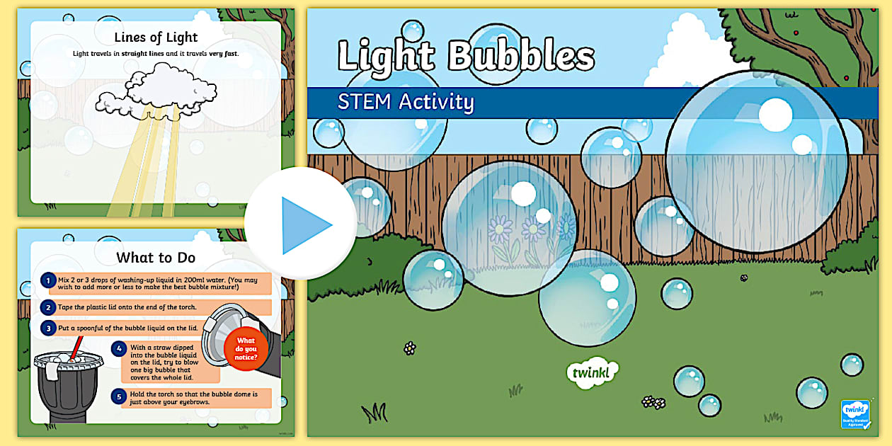 Light Bubbles STEM PowerPoint (teacher made) - Twinkl