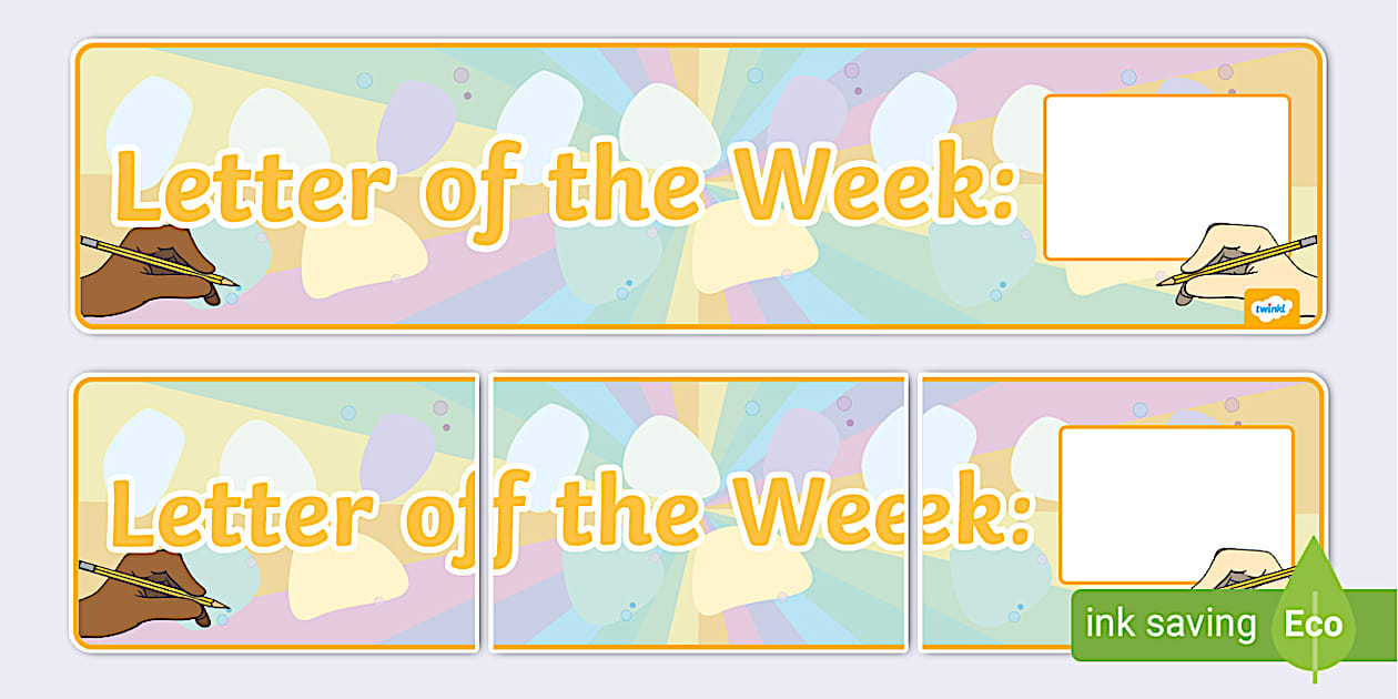 Book Week Letters Letter of the Week Display Banner (teacher made) - Twinkl