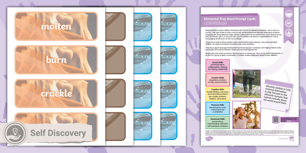Elemental Play Word Prompt Cards