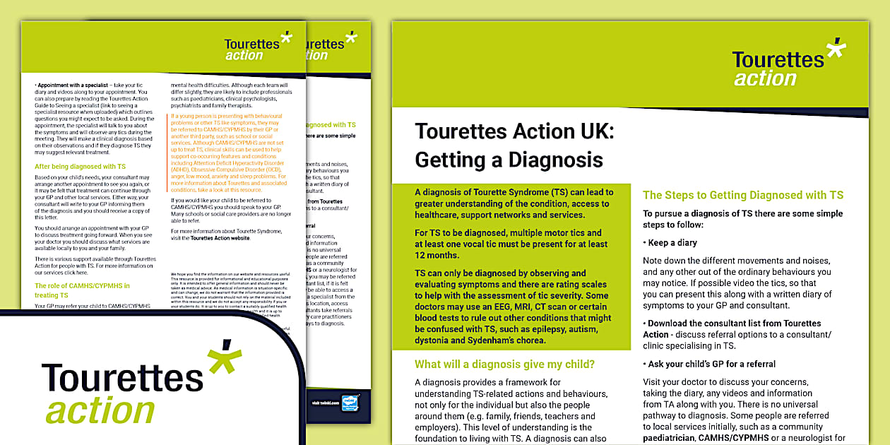 FREE! - Tourettes Action UK: Getting a Diagnosis - Twinkl
