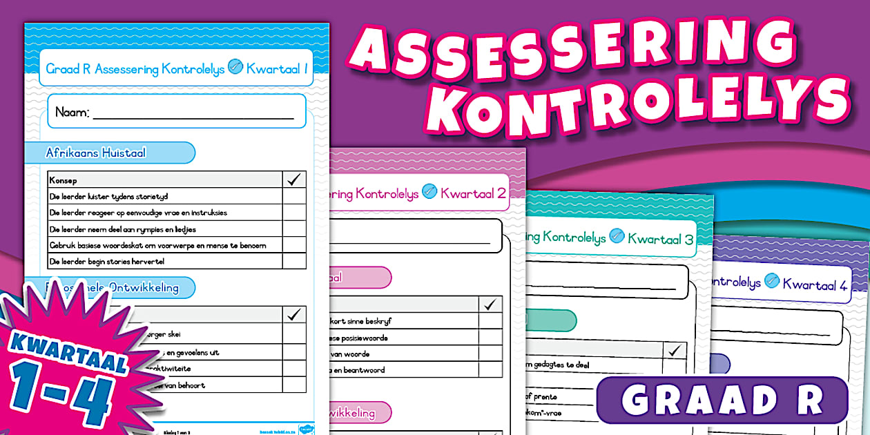 Graad R Kwartaal 1 - 4 Assessering Kontrelys (KABV-Belyn)