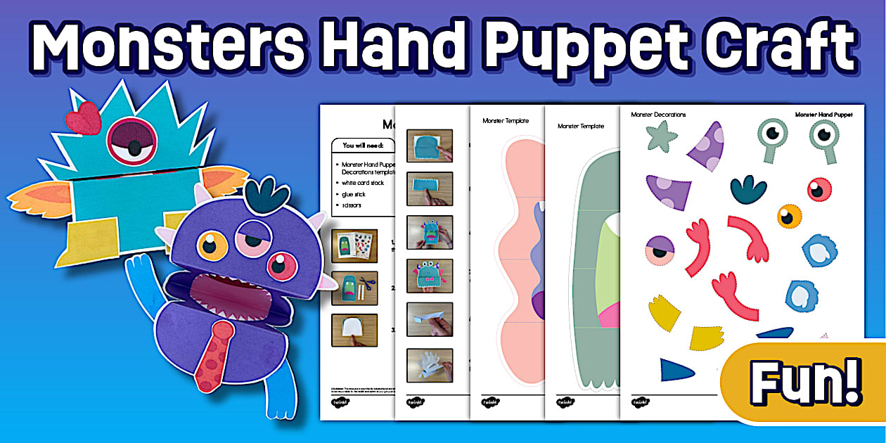 Monsters Hand Puppet Craft