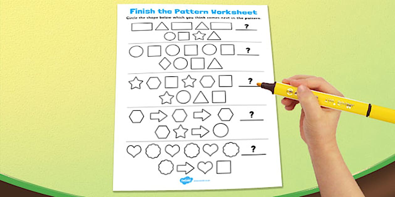 Visual Perception Pattern Worksheet (teacher made) - Twinkl
