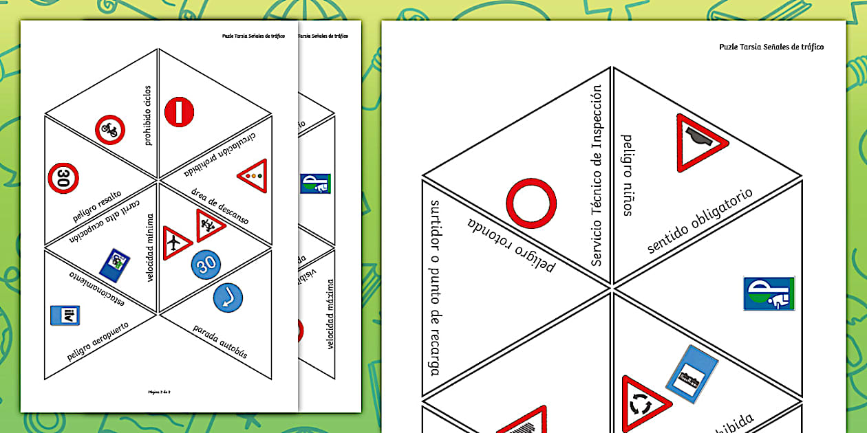 Puzle Tarsia: Señales de tráfico