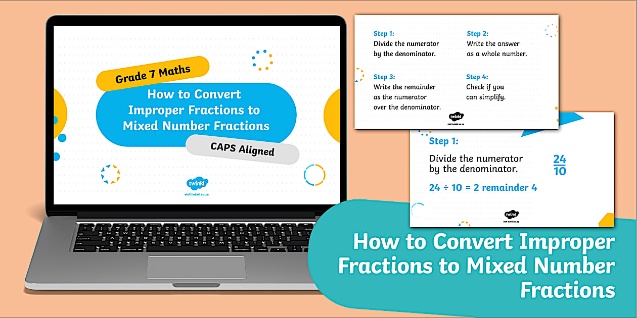 Maths How to Convert Improper Fractions to Mixed Number Fractions