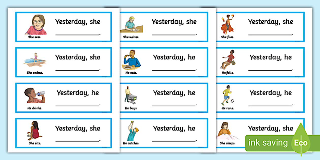 Irregular Past Tense Verbs Activity | Twinkl USA - Twinkl