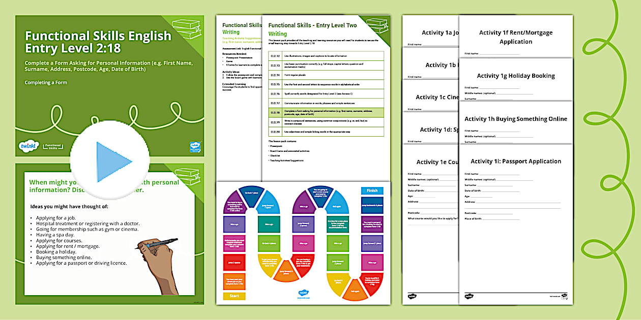 English Functional Skills EL2:18 (teacher made) - Twinkl