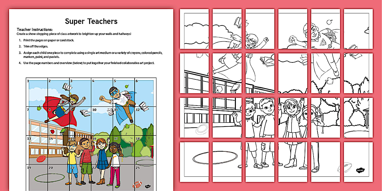 Super Teachers Collaborative Art Pack | Twinkl USA