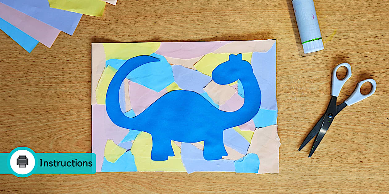 Dinosaur Collage Bamboo 2 Piece