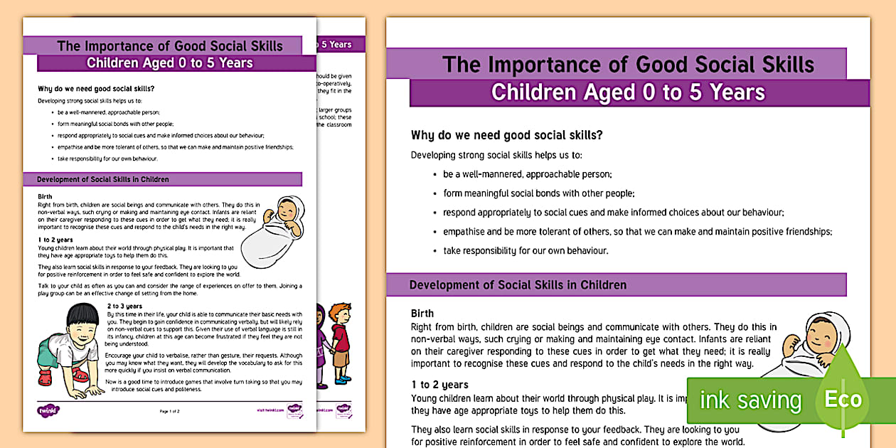 The Importance of Good Social Skill Development Adult Guidance