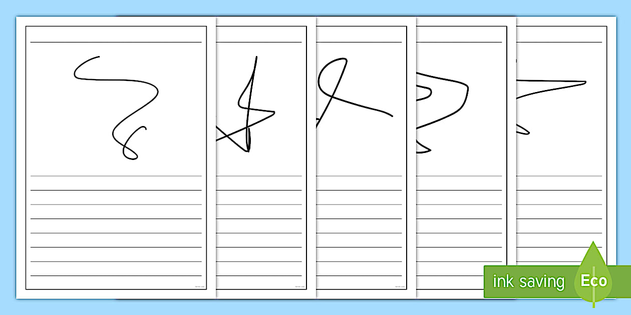 Moogle Writing squiggle writing printable