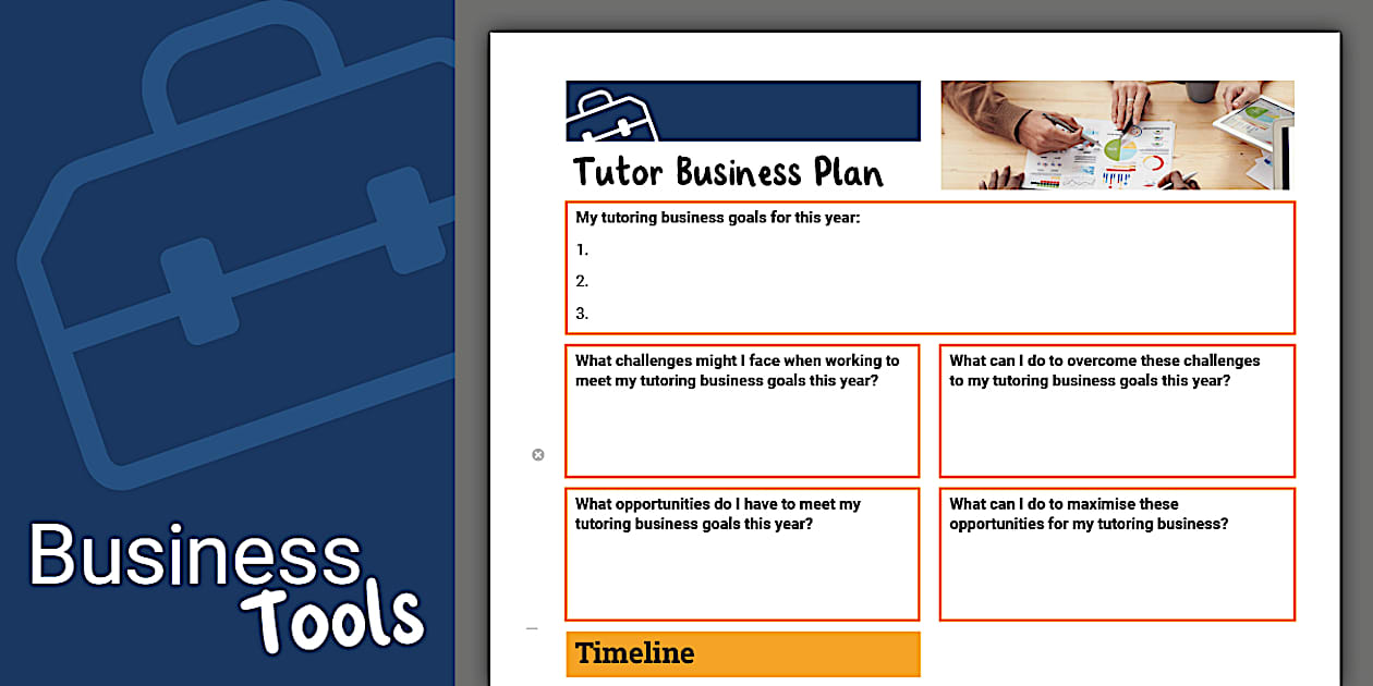 Tutor Business Plan (teacher made) Twinkl