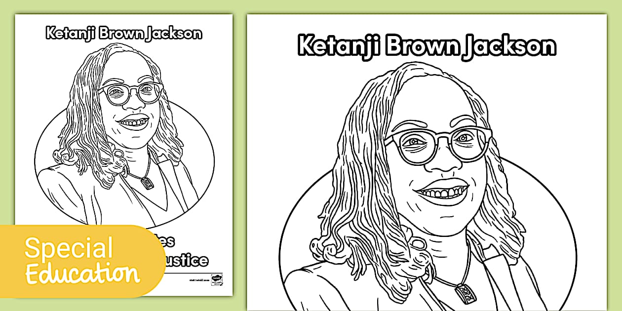 Ketanji Brown Jackson Coloring Page | Twinkl USA