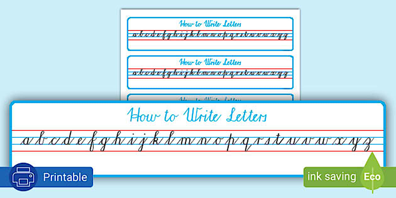 Cursive Alphabet Strips Cursive Writing South Africa