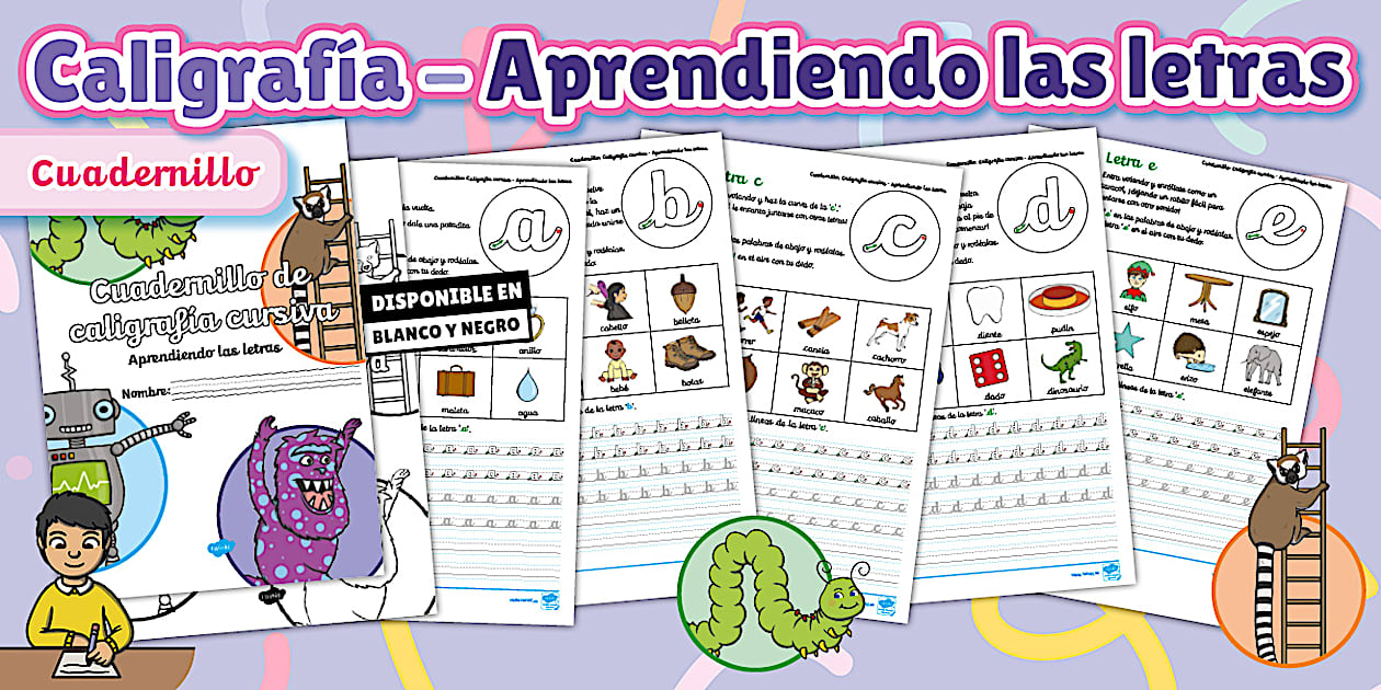 Cuadernillo: Caligrafía - Aprendiendo las letras