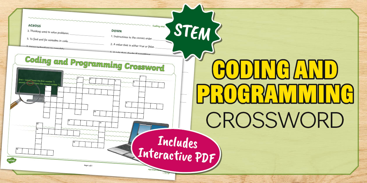 Coding and Programming Crossword