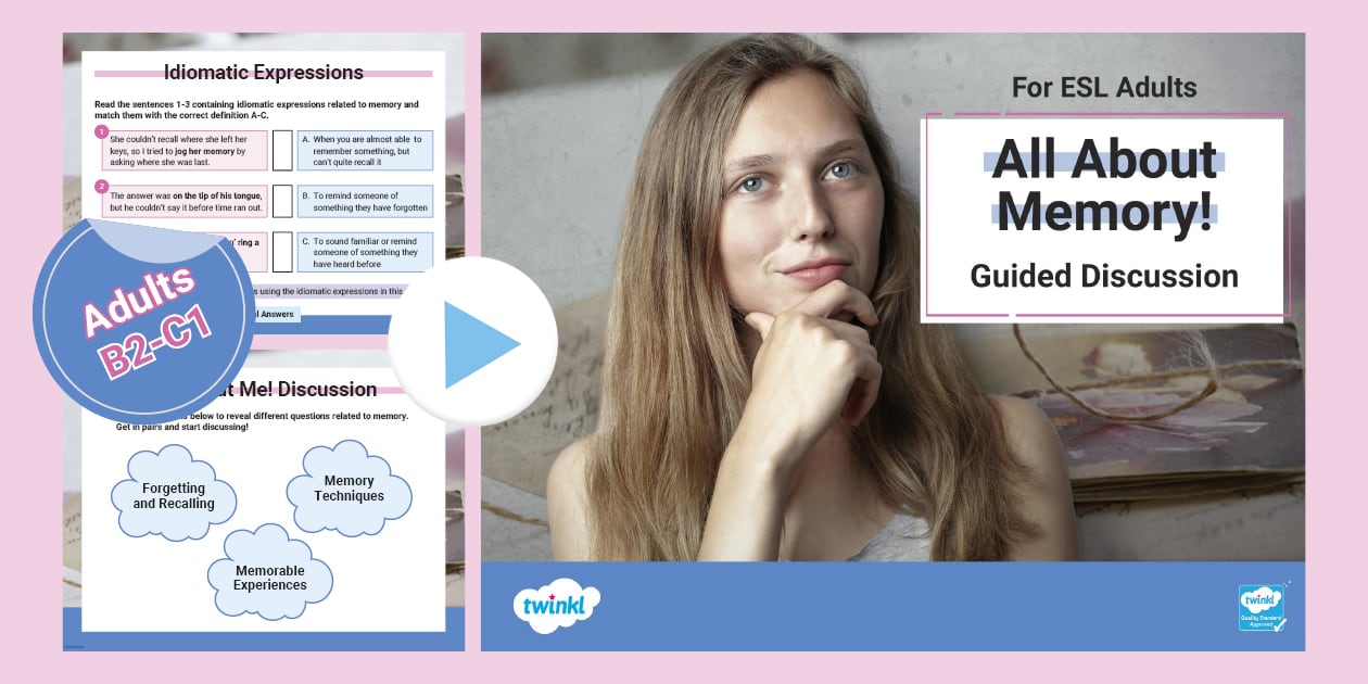 ESL All About Memory! Lesson [Adults, B2-C1] (teacher made)