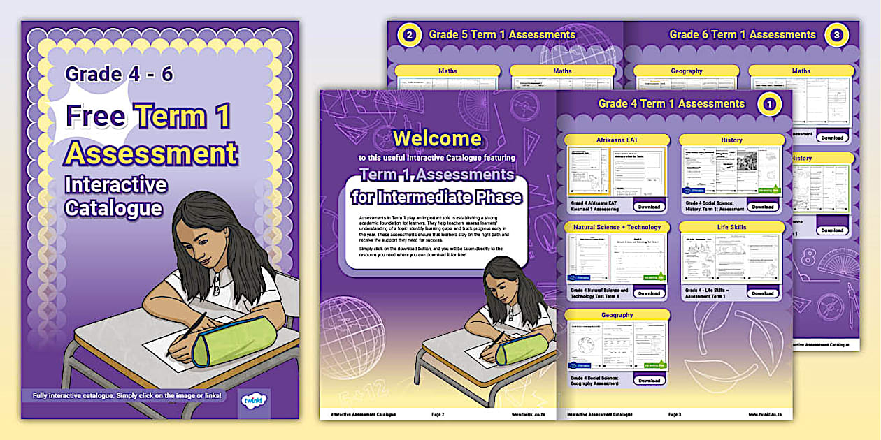Interactive Catalogue for FREE Term 1 Assessments Grades 46