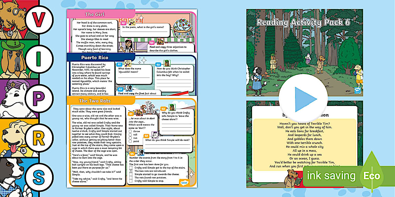 Year 2 Reading Activity Pack 6 (teacher made) - Twinkl
