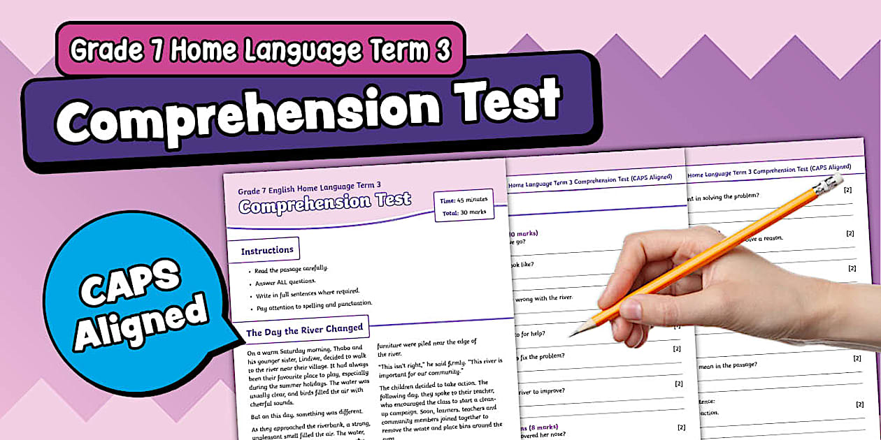 Grade 7 English Home Language Term 3 Comprehension Test (CAPS Aligned)