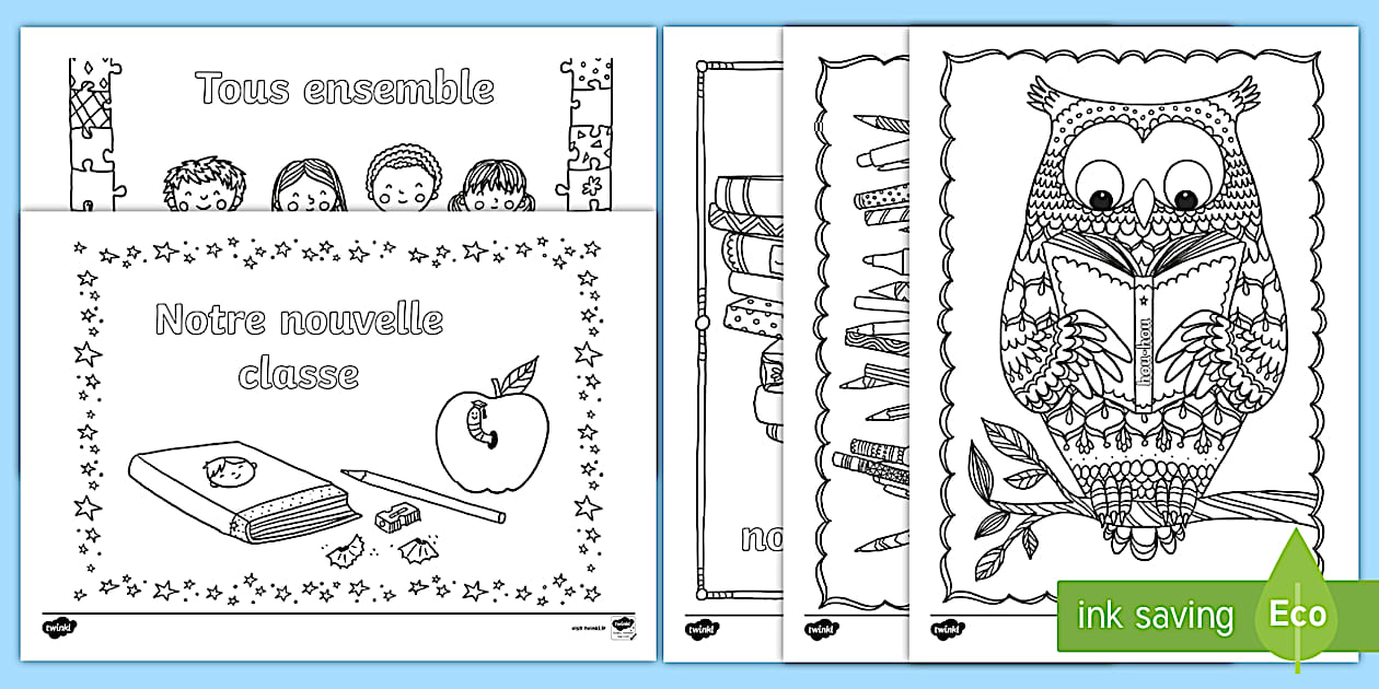 Coloriage école | Cycles 1 et 2 (Teacher-Made) - Twinkl