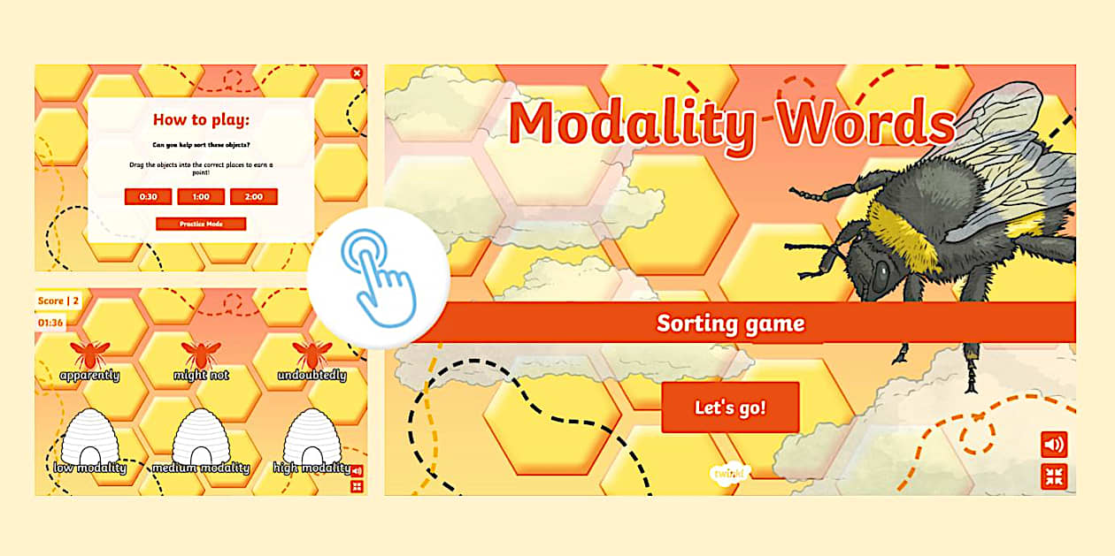 High Modality Words Sorting Game: Online Click and Play!