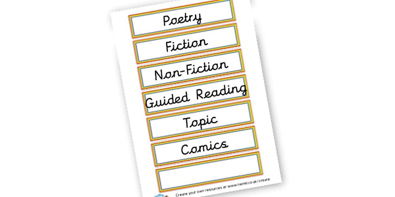 Book Labels (teacher made) - Twinkl