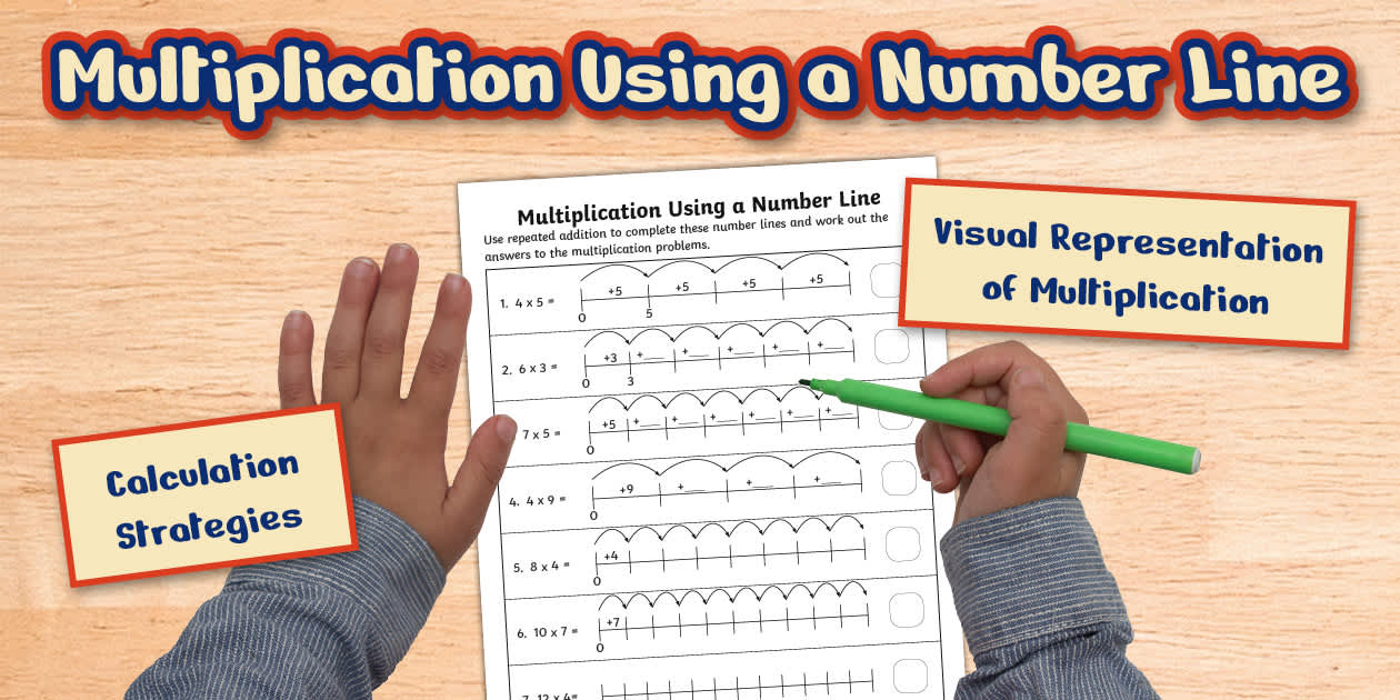 Multiplication Using a Number Line Activity Sheets