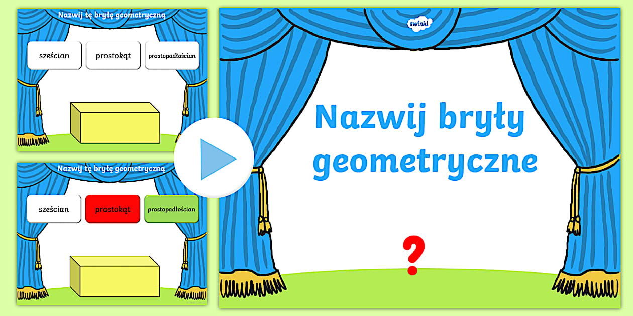 Prezentacja PowerPoint Quiz Nazwij bryly geometryczne