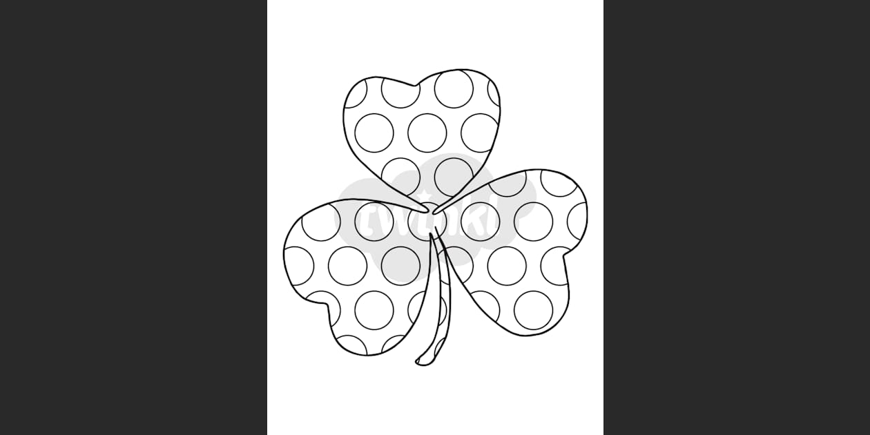 shamrock coloring page easy