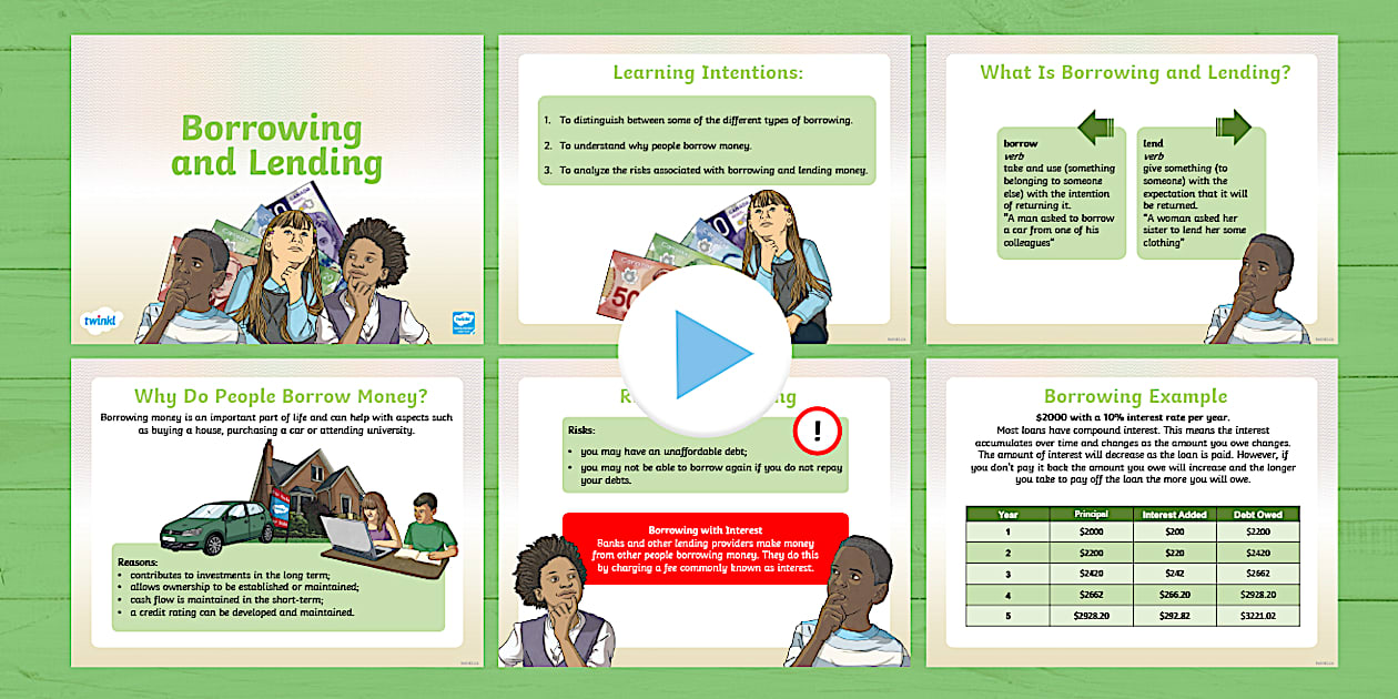 Borrowing and Lending PowerPoint (teacher made) - Twinkl