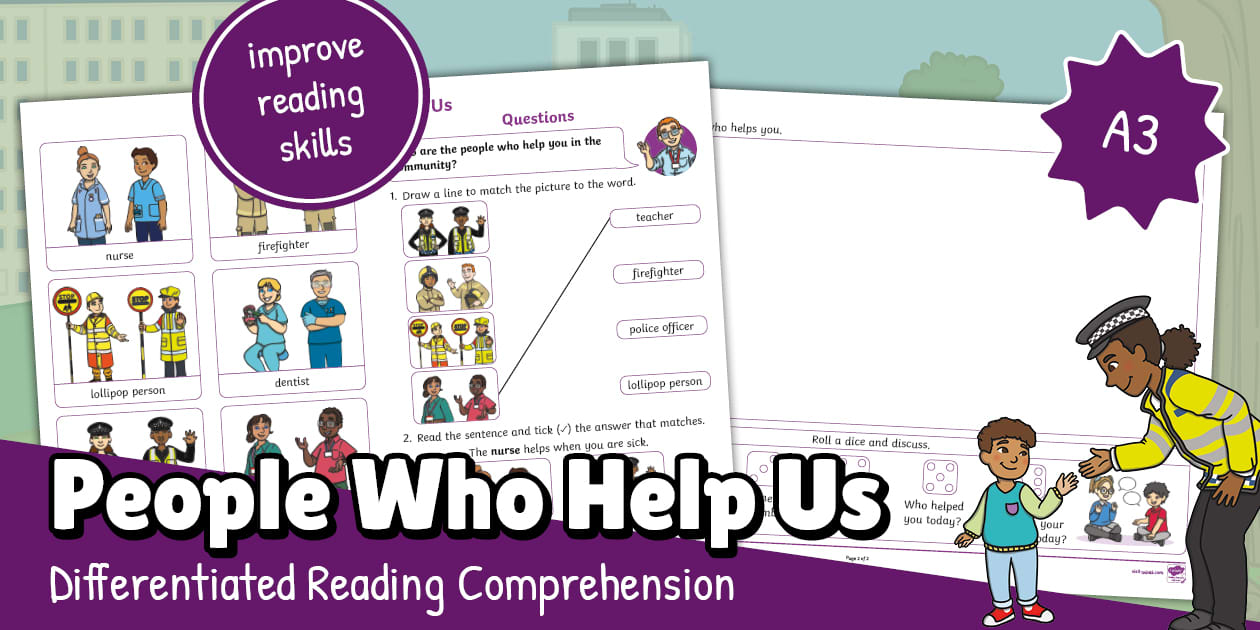 Help Me Read People Who Help Us A3 Early Level Reading Comprehension