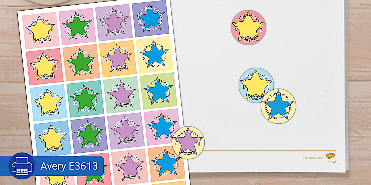 Teacher Aide - Reward Stickers - Stars