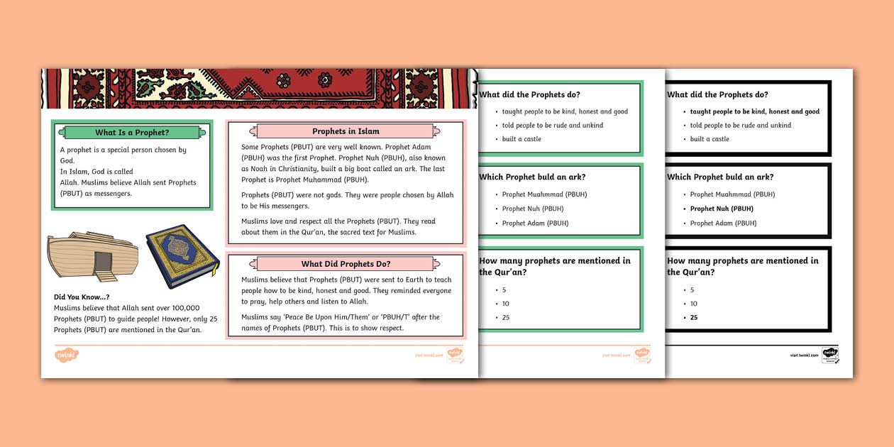 KS1 What Is a Prophet? Fact File and Quick Quiz Twinkl