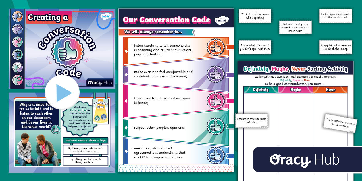 Talk Talking | Creating a Conversation Code Oracy Pack UKS2