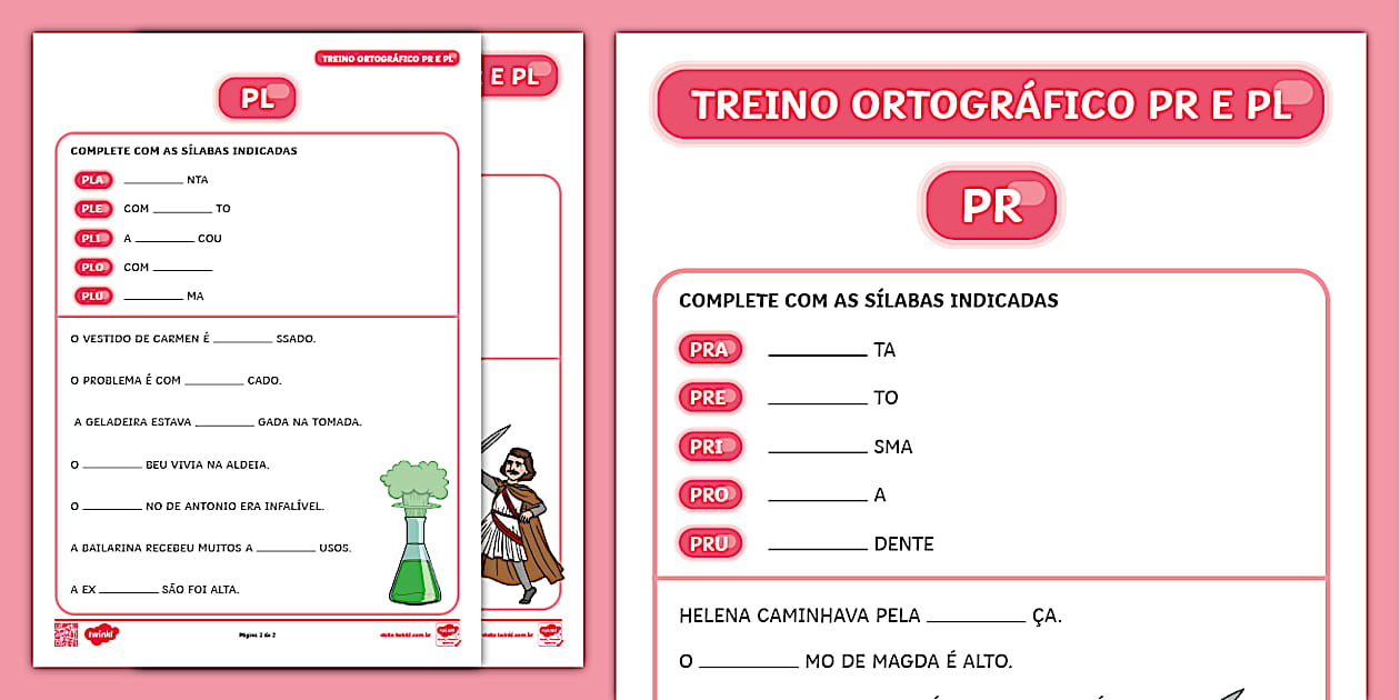 A&e Pr Tutorial Treino ortográfico PL e PR para alunos com dislexia