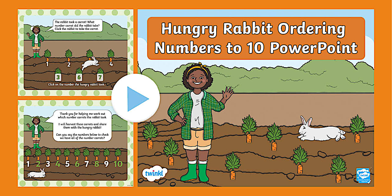 ёясй Hungry Rabbit Ordering Numbers To 10 Powerpoint ёясй Hungry Rabbit Ordering Numbers To 10 Powerpoint