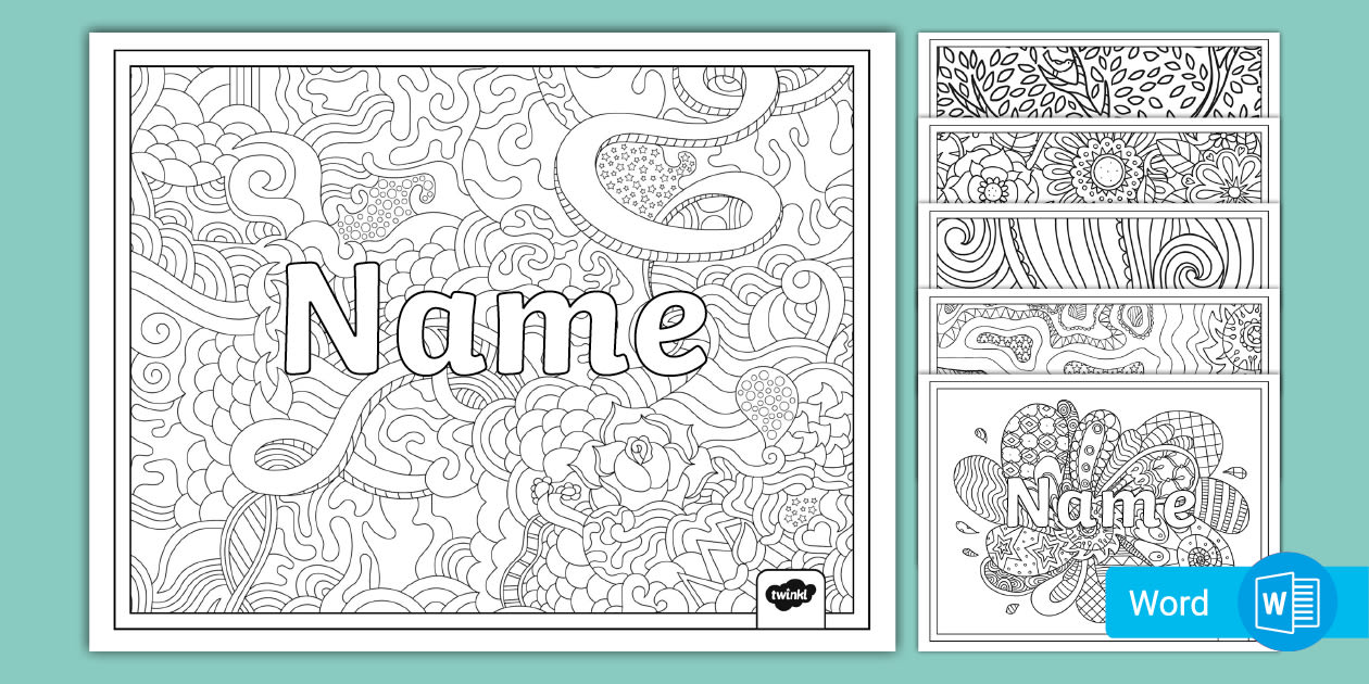 Create Your Own Name Coloring Page Resource Twinkl USA