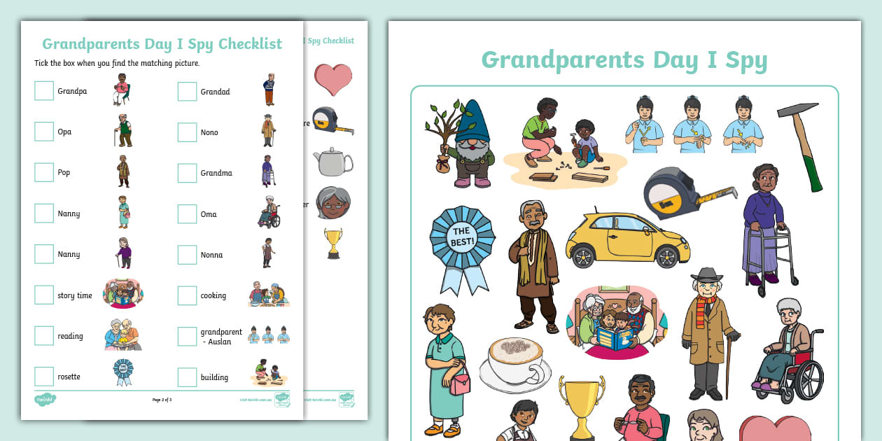Grandparents Day I Spy (teacher made) - Twinkl