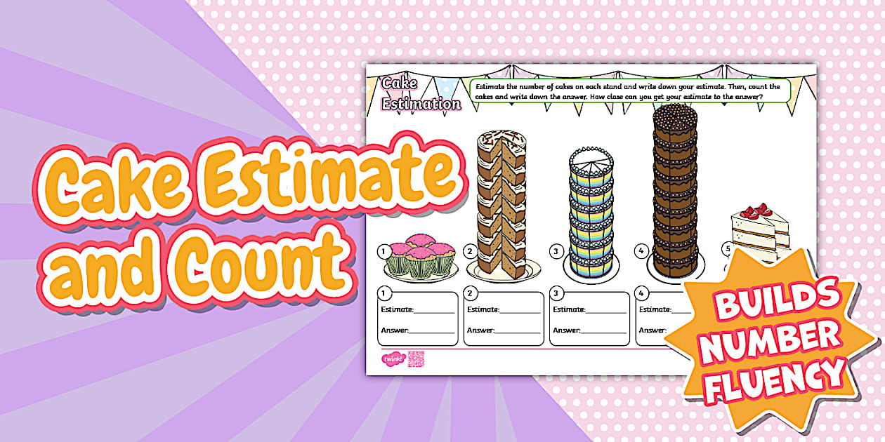 Cake Estimate and Count - Worksheet (CAPS Aligned)