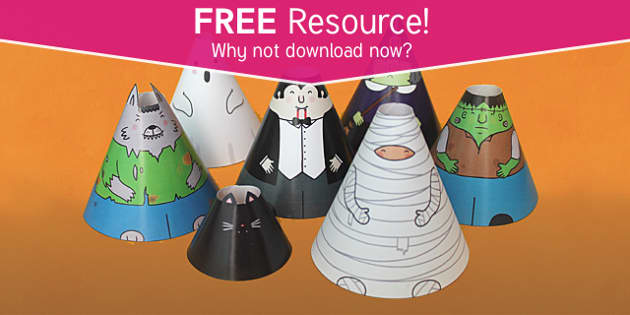 FREE! - Cone Characters | Halloween Activity (teacher made)