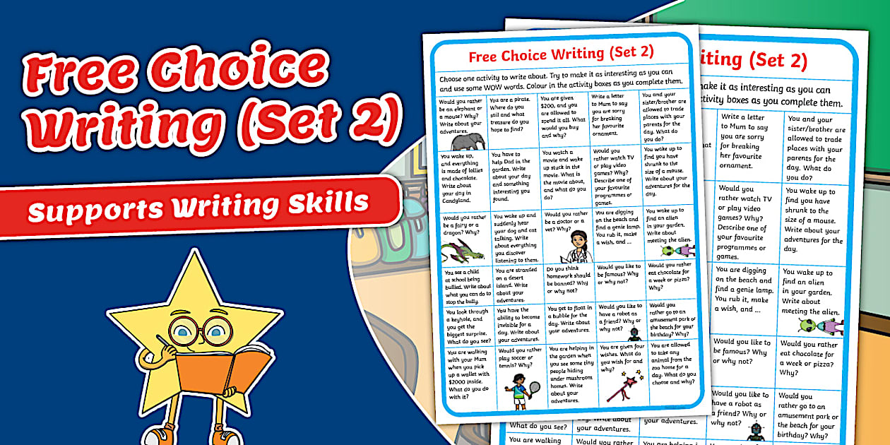 Free Choice Writing Set 2 (Years 3-4)