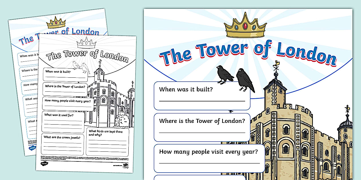 Fact File Example London KS1 Tower of London Fact File Template (teacher made)